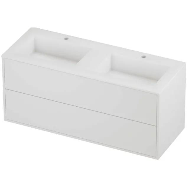 Proline Aristo Badmeubelset Polystone Elegant In Kader 120x46x54 cm Mat Wit Mat White
