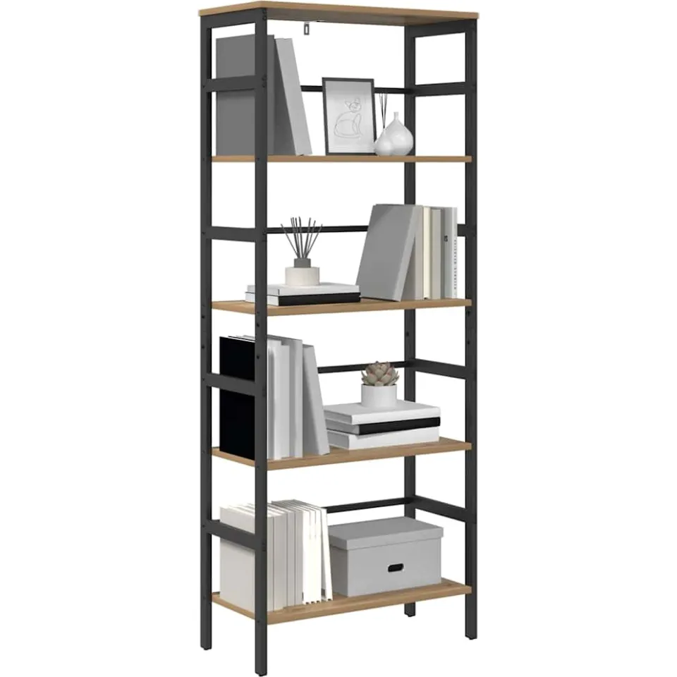vidaXL Boekenkast 4-laags 60 x 29,5 x 149 cm Bewerkt hout Bruin