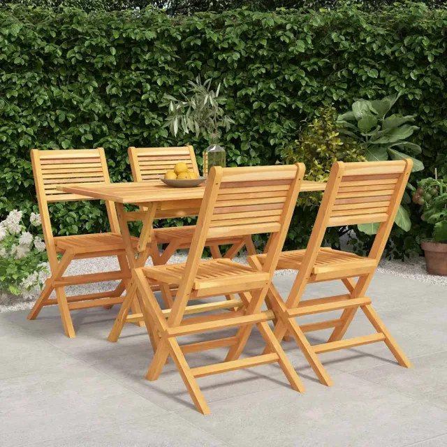 vidaXL 5-delige Tuinset massief teakhout bruin, foto 2