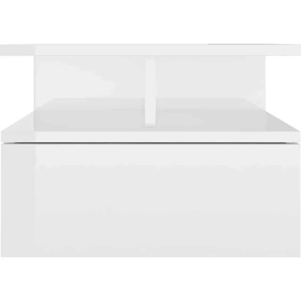vidaXL Nachtkastjes 2 st 40x31x27cm bewerkt hout hoogglans wit
