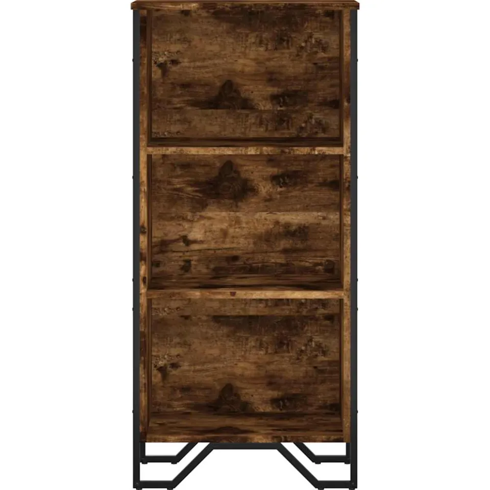vidaXL Boekenkast 50x31x106 cm bewerkt hout gerookt eikenkleurig, foto 4
