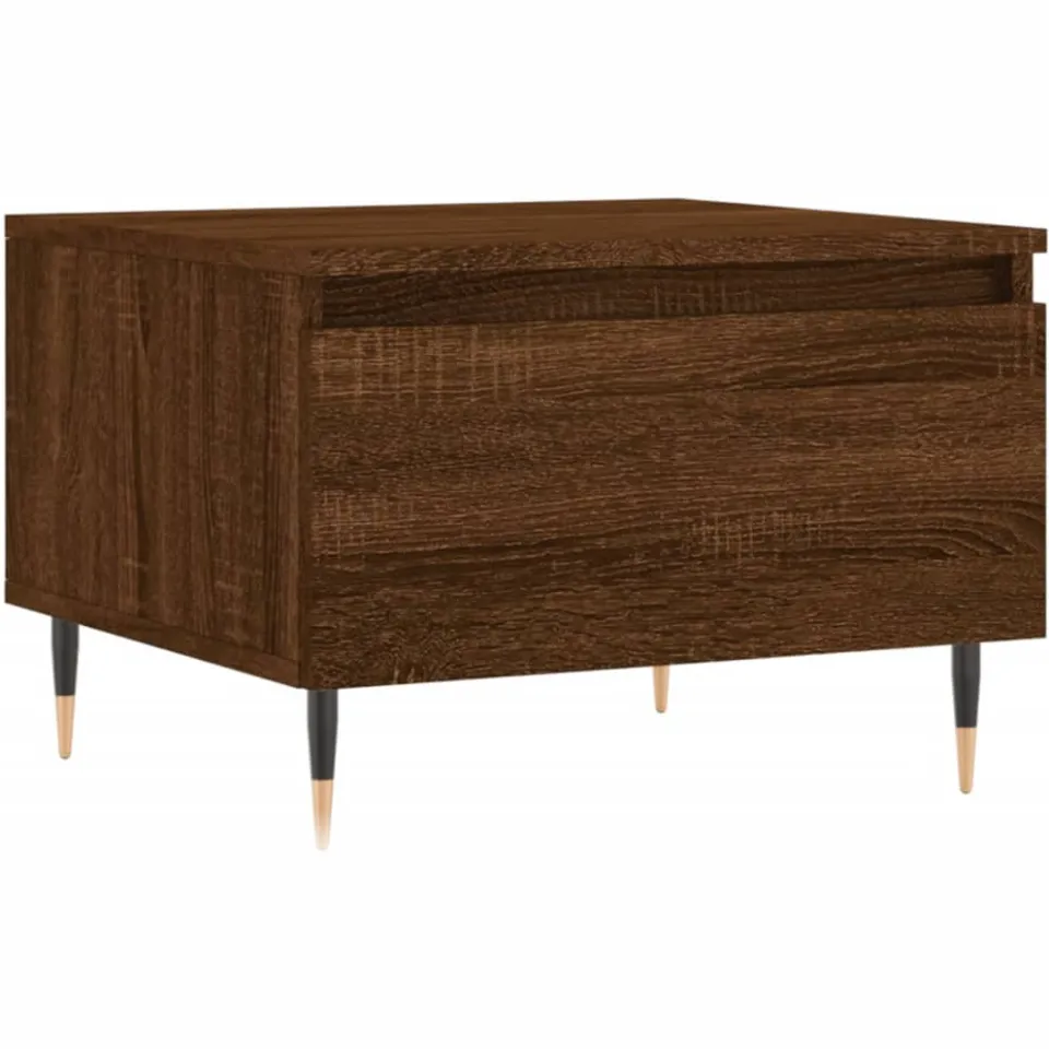 vidaXL Salontafels 2 st 50x46x35 cm bewerkt hout bruin eikenkleur