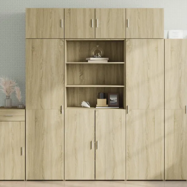 vidaXL Opbergkast 80x42,5x225 cm bewerkt hout sonoma eikenkleurig, foto 2
