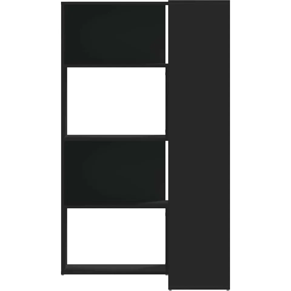 vidaXL Boekenkast 4-laags hoek 85x85x140 cm bewerkt hout zwart, foto 3