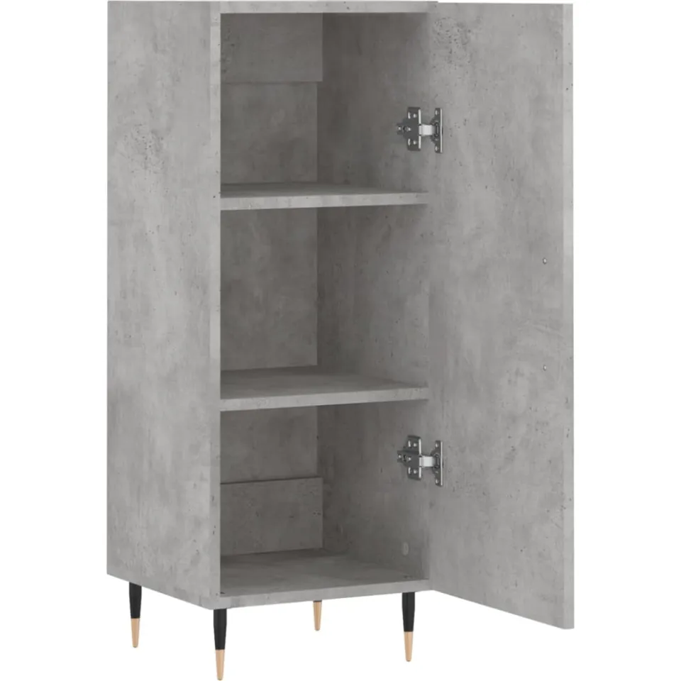 vidaXL Dressoir 34,5x34x90 cm bewerkt hout betongrijs grijs