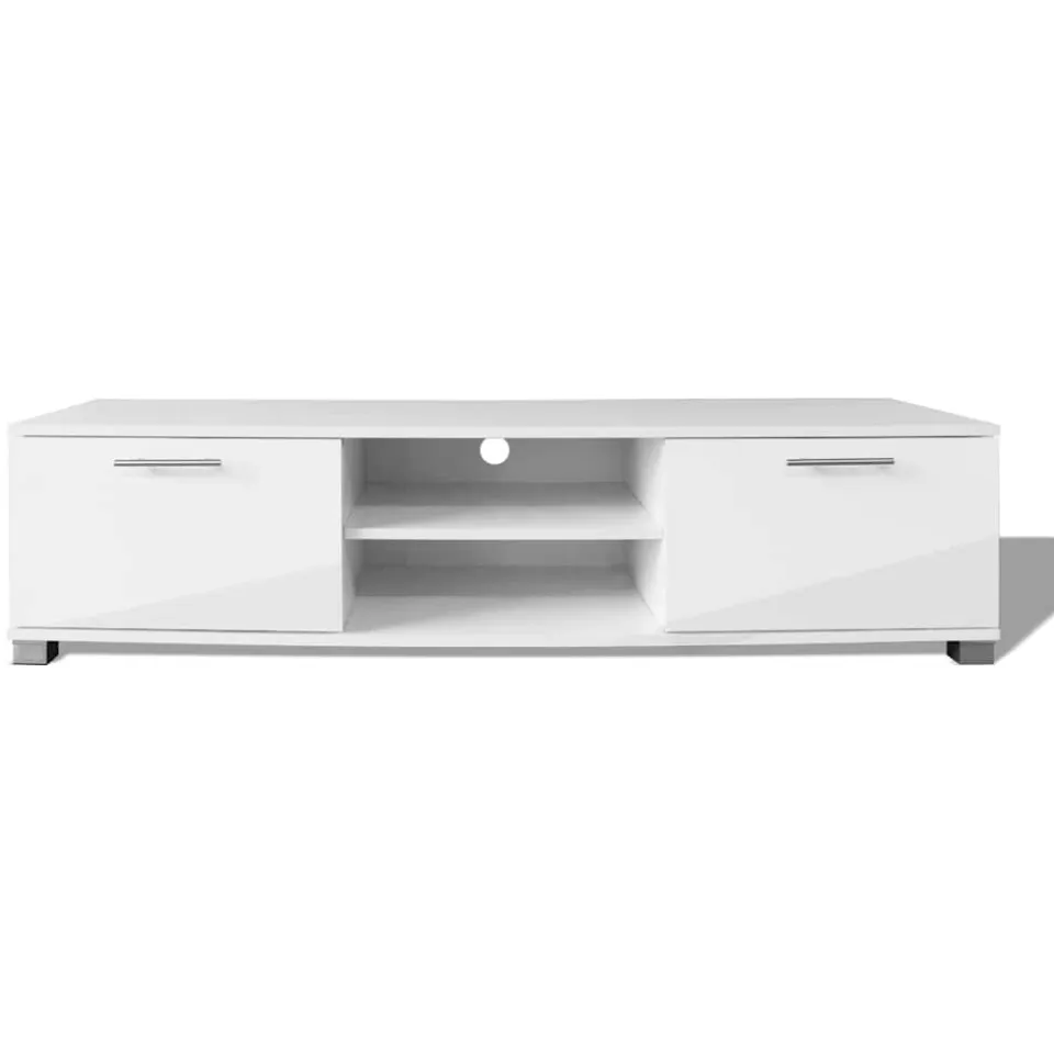 vidaXL Tv-meubel 120x40,5x35 cm hoogglans wit