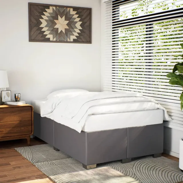 vidaXL Bedframe kunstleer grijs 120x200 cm