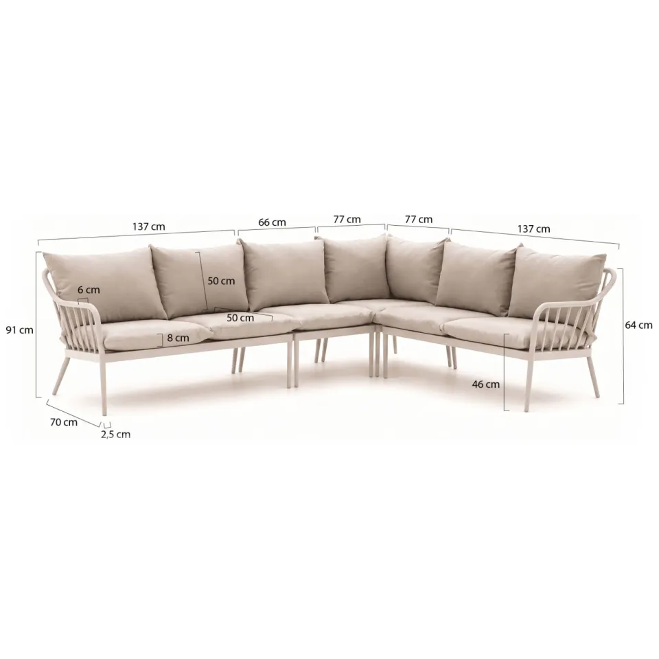 Manifesto Furniture Manifesto Celante lounge hoekset 4-delig 5-zits taupe, foto 2