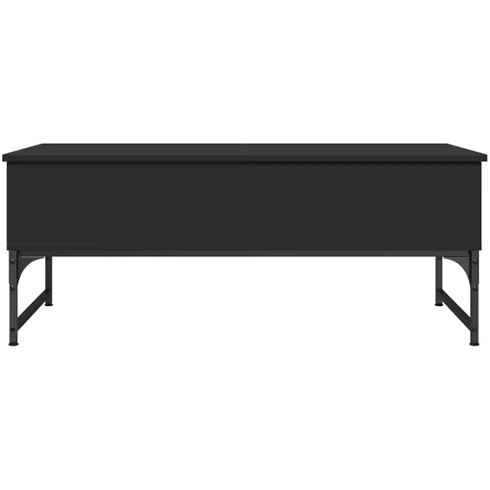 vidaXL Salontafel 100x50x40 cm bewerkt hout en metaal zwart, foto 4