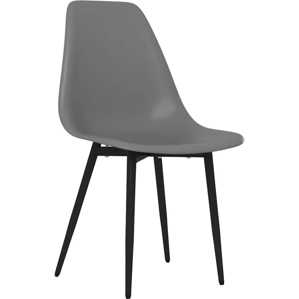 vidaXL Eetkamerstoelen 6 st PP grijs