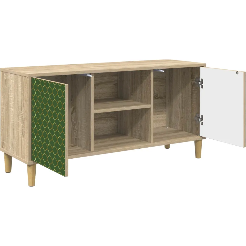 vidaXL Tv-meubel GELEEN 102 x 33 x 50 cm Sonoma Bewerkt hout bruin