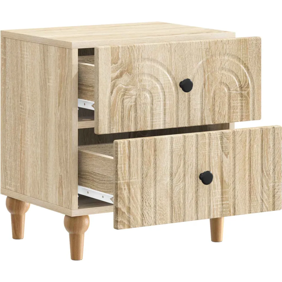 vidaXL Nachtkastje Sonoma Eiken 43 x 34,5 x 48 cm Bewerkt hout, foto 3