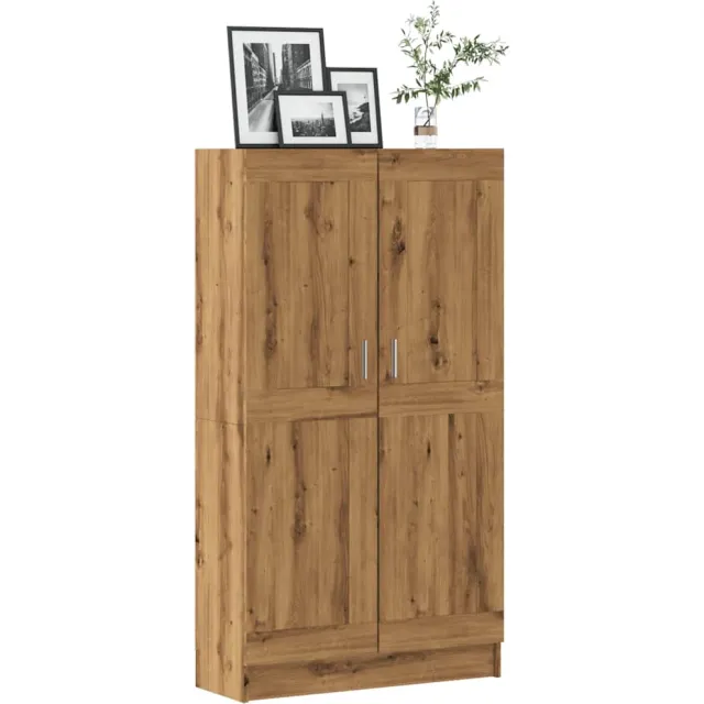 vidaXL Boekenkast 82,5x30,5x150 cm bewerkt hout artisanaal eikenkleur Bruin