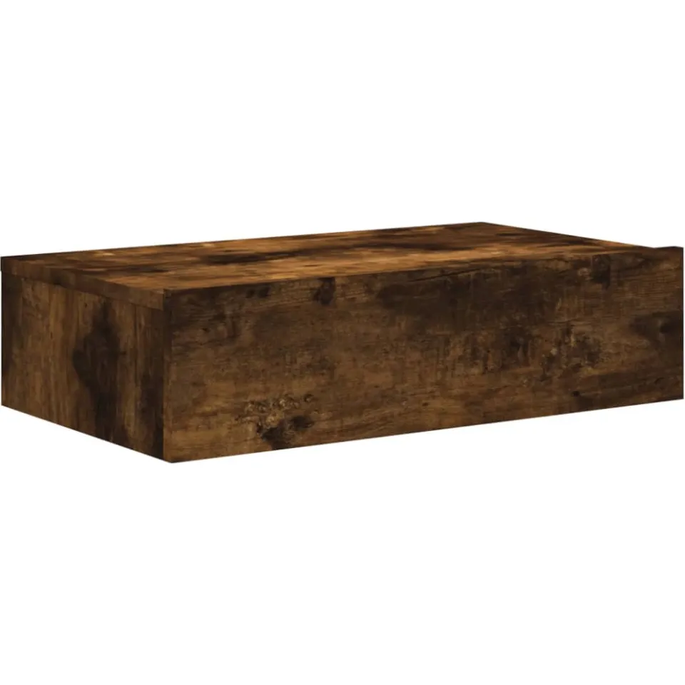 vidaXL Tv-meubel met LED-verlichting 60x35x15,5 cm gerookt eikenkleur Bruin