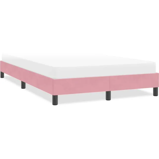 vidaXL Bedframe zonder matras 120x210 cm fluweel roze