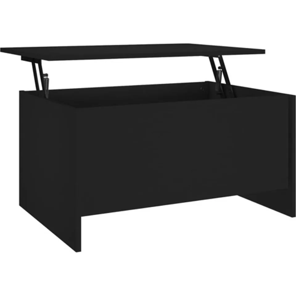 vidaXL Salontafel 80x55,5x41,5 cm bewerkt hout zwart, foto 3