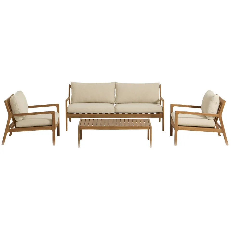 Studio LIVIT teak loungeset Brava naturel/ beige, foto 3