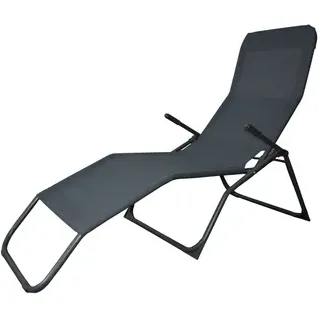 Central Park - Praxis Eigen Merk Central Park Ligbed Favara Antraciet 181x65x80cm Zwart