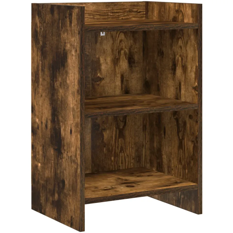 vidaXL Nachtkastjes Gerookt eiken 40 x 30 x 60 cm Bewerkt hout, foto 3
