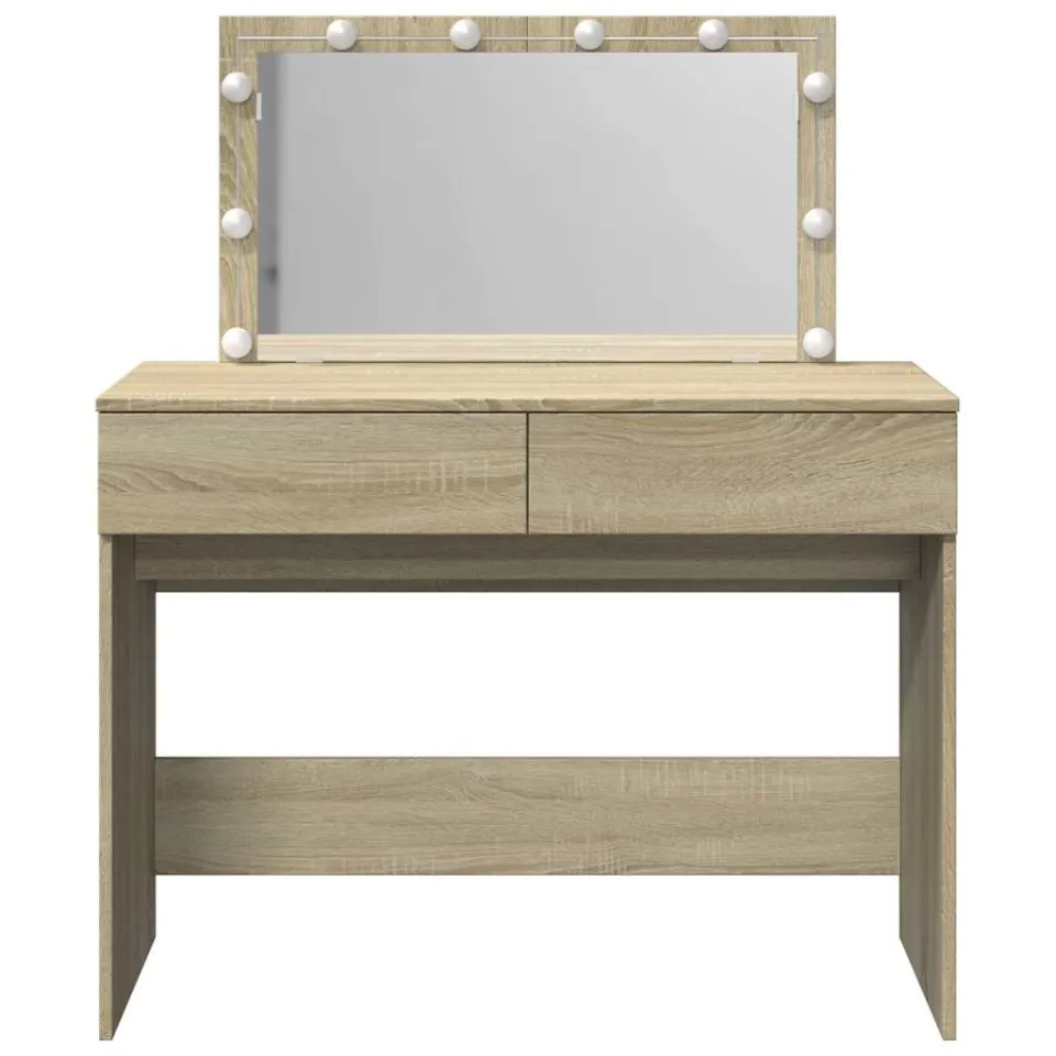vidaXL Kaptafel met LED-verlichting 100x40x120 cm sonoma eikenkleurig, foto 4