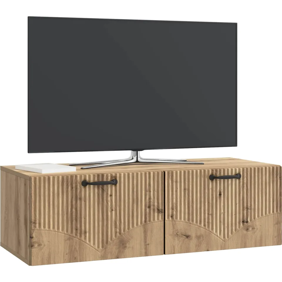 vidaXL Wandbeugel TV-kast 98 x 41 x 30 cm Artisanaal eiken, foto 2