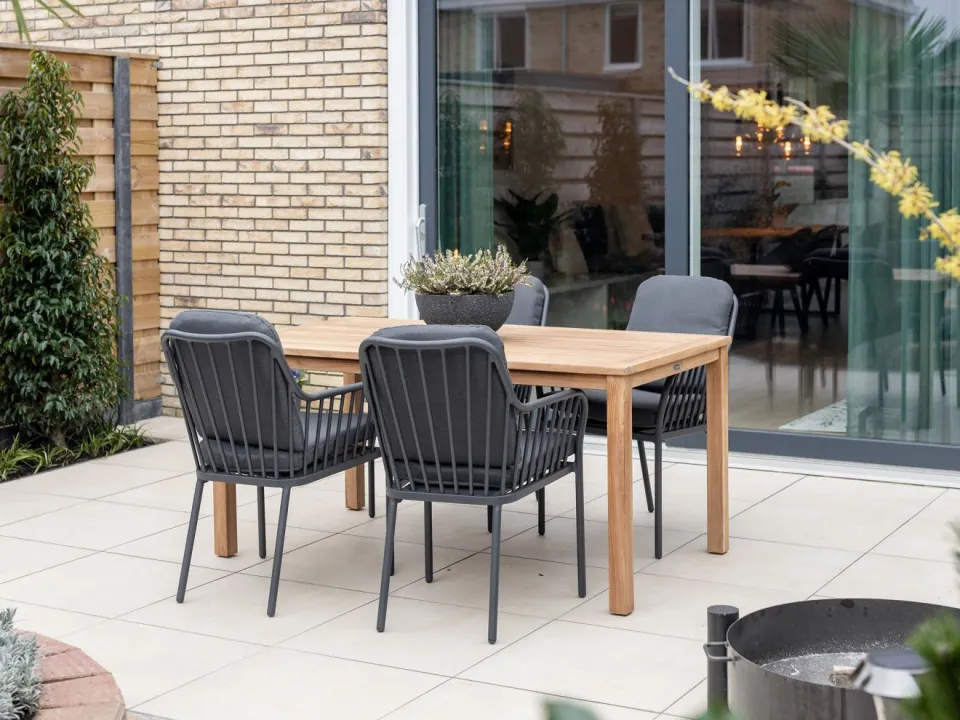 Sunyard Furniture Sunyard Veronica/Liverpool 160cm dining tuinset 5-delig verstelbaar bruin, foto 5