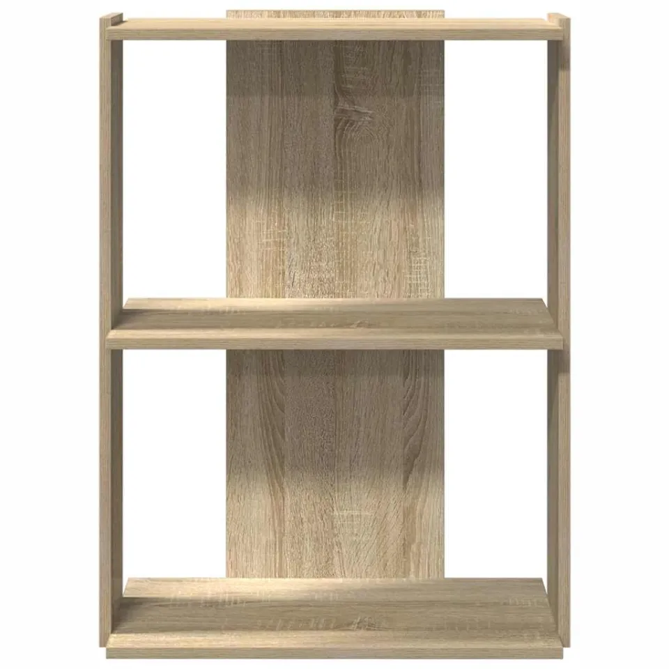 vidaXL Boekenkast 3-laags 60x30x80 cm bewerkt hout sonoma eikenkleurig, foto 4