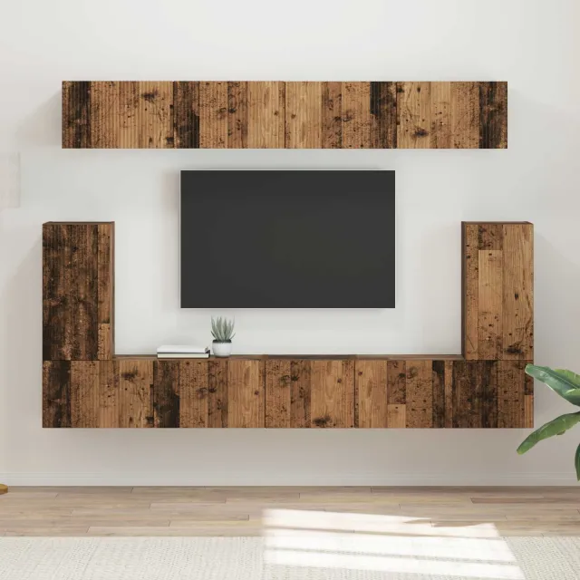 vidaXL Tv-meubelset 5 st Oudhout Bewerkt hout bruin, foto 2