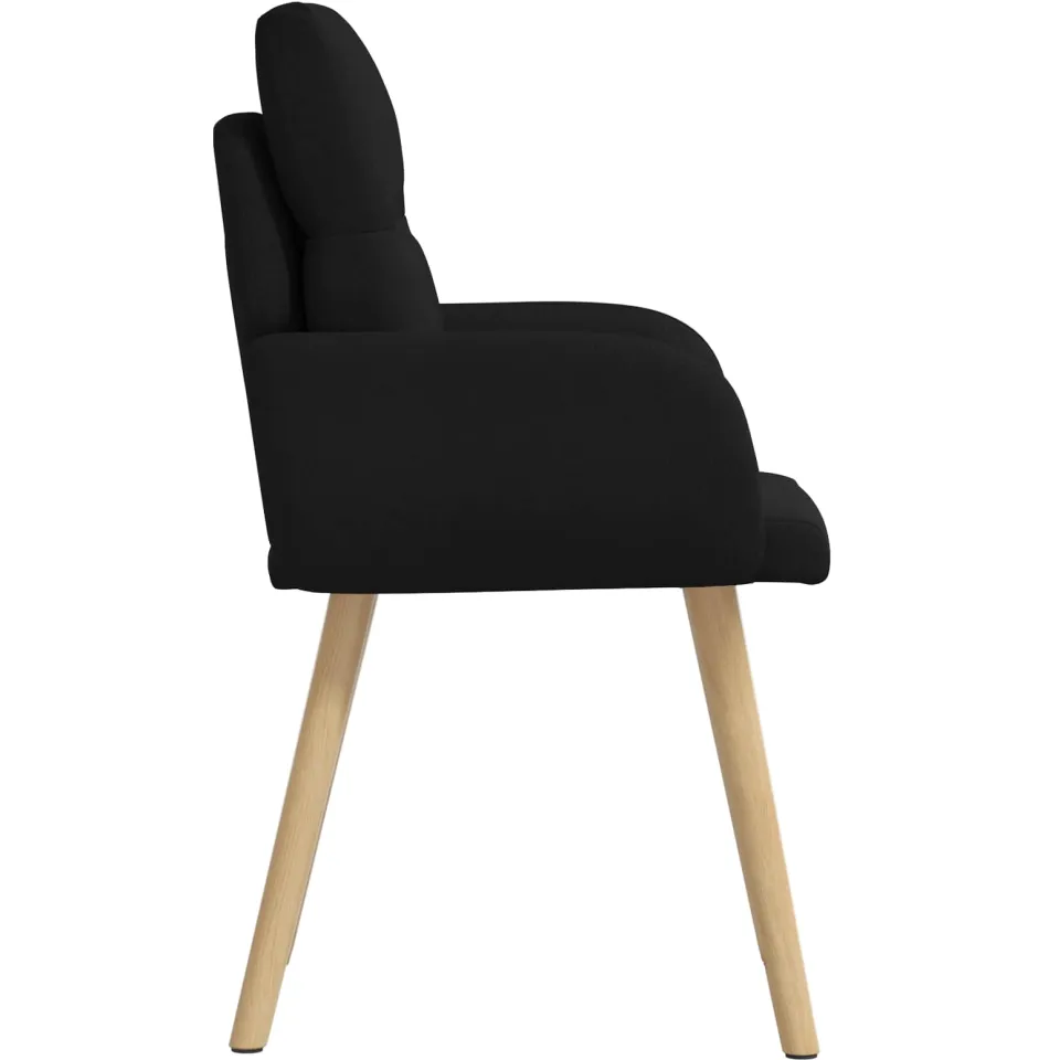 vidaXL Eettafelstoelen 2 st Stof Zwart 60 x 56 x 93 cm, foto 4