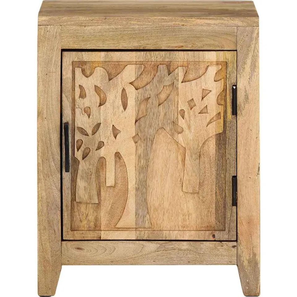 vidaXL Nachtkastje 40x30x50 cm massief mangohout Bruin