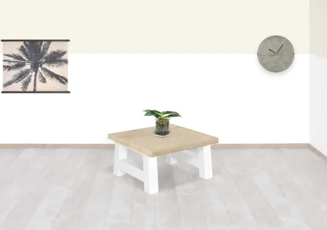 NordXL Steigerhouten salontafel Ogden met schuine poten