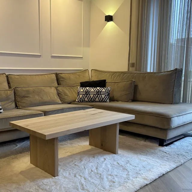 NordXL Eikenhouten rechthoekige salontafel Pearl