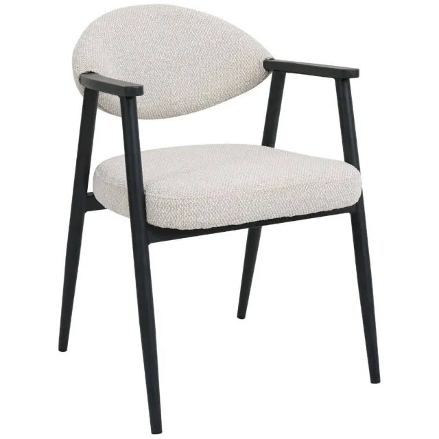 Giga Meubel Karup eetkamerstoel beige beige/zwart