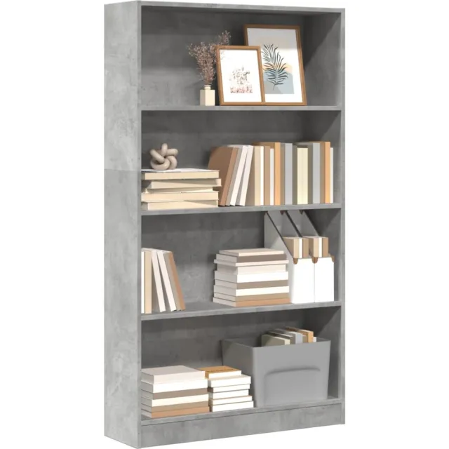 vidaXL Boekenkast 80x24x143 cm bewerkt hout betongrijs