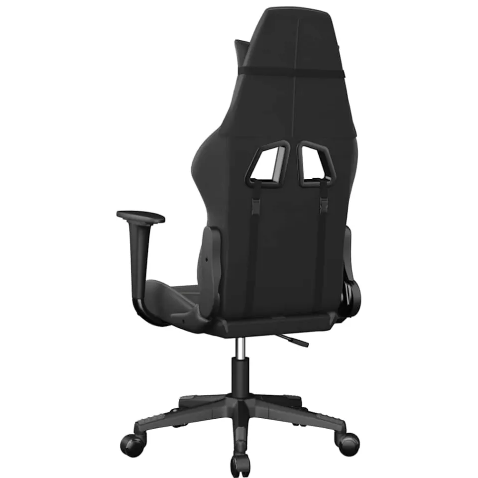 vidaXL Gamestoel kunstleer zwart en grijs, foto 4