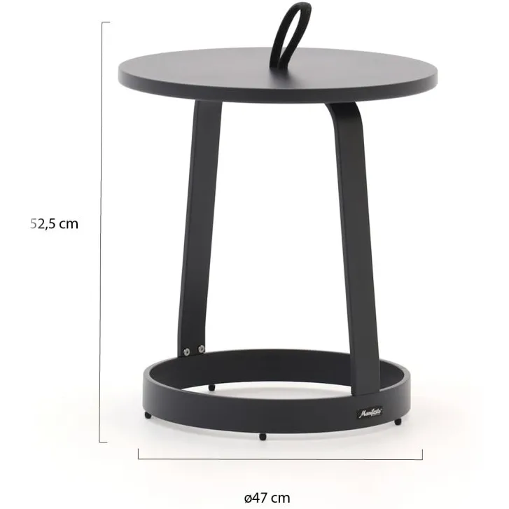 Manifesto Furniture Manifesto Salemi bijzet tuintafel ø47 (h:52,5cm) grijs, foto 2