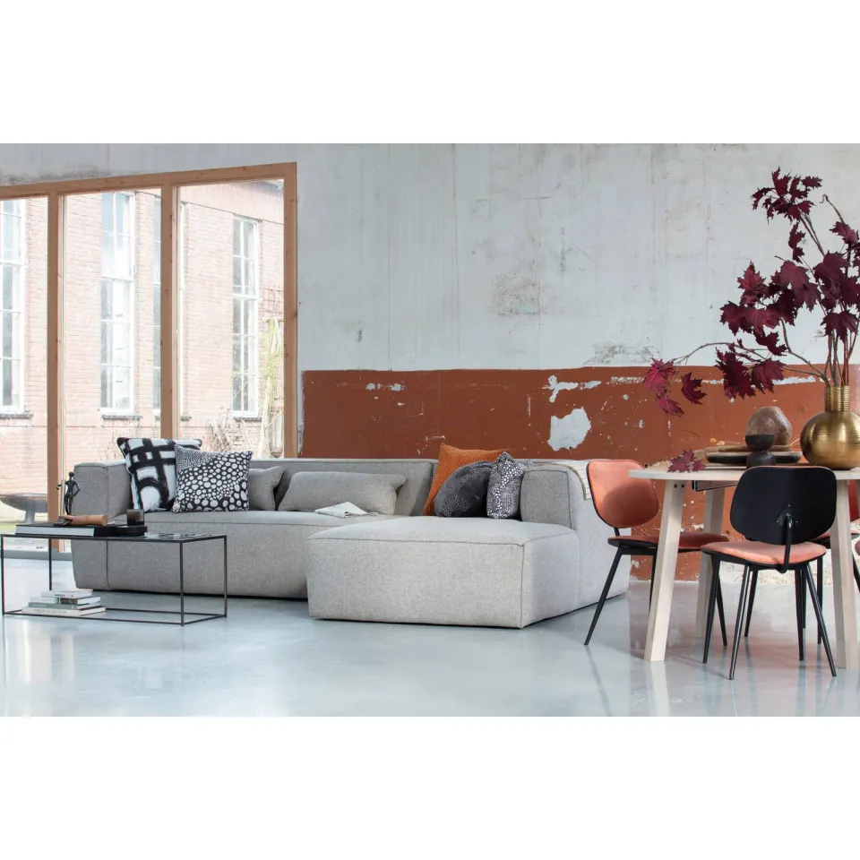 WOOOD Janne Uitschuifbare Eettafel Rond 120Ø cm - Eiken - Dakargrau, foto 3