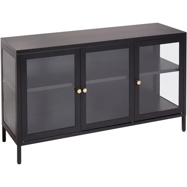 Beliani NEWPORT - Sideboard - Zwart - Staal