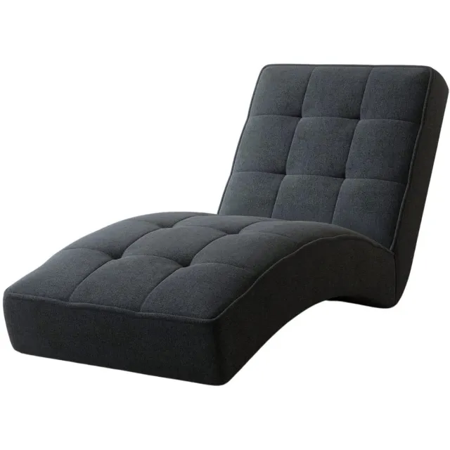 AJE Meubles B.V. Chaise longue LIVANO - Elegante 1-zits ligstoel | Zit- en loungebank voor woonkamer & relaxruimte | Chaiselongue 73x79x170 cm (Antraciet - Twist 23)