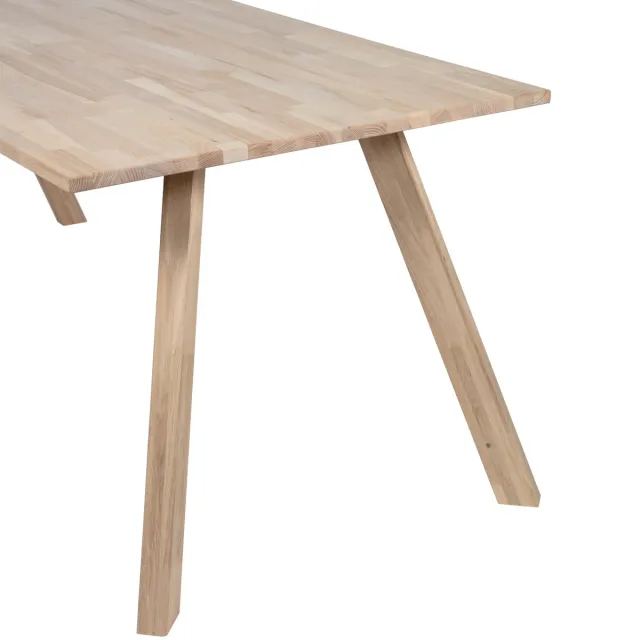 WOOOD Tablo Tafelblad Incl. 3-Standen Poot Vierkant - Eiken - 200x90cm Untreated