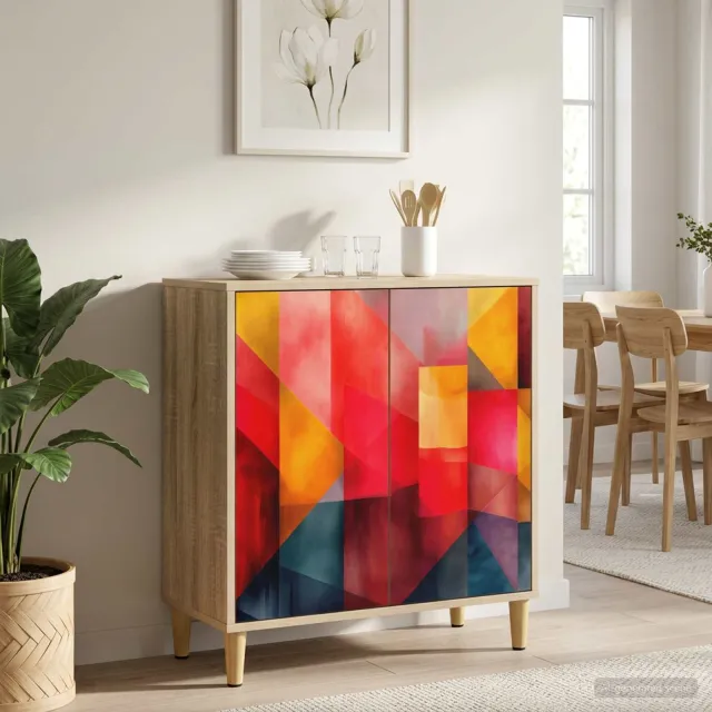 vidaXL Dressoir HEESCH Sonoma 69 x 33 x 75 cm Bewerkt hout bruin