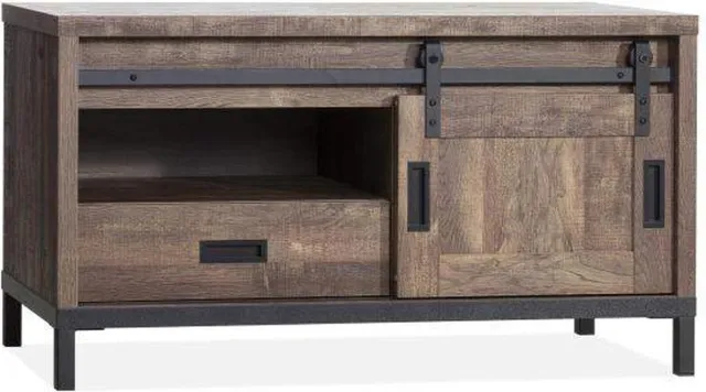 A-Meubel Staphorst TV meubel klein - TV Kast - TV Meubel Industrieel - 120cm breed - Espresso houtlook