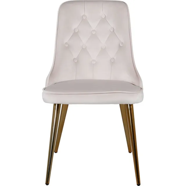 Venture Home Venture-Home-Eetkamerstoelen-2-st-Velvet-Deluxe-messing-fluweel beige