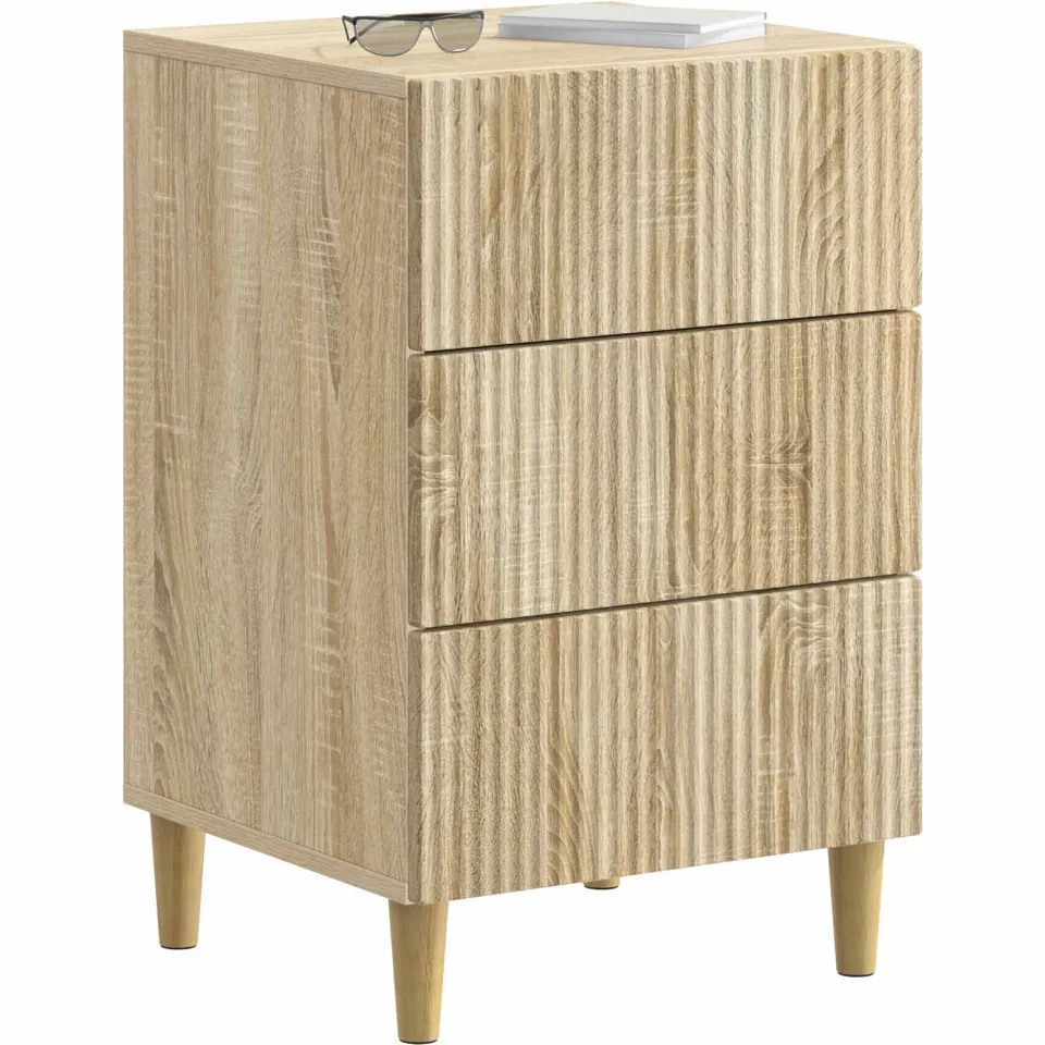 vidaXL Nachtkastje Sonoma Eiken 43 x 41 x 66,5 cm Bewerkt hout, foto 2