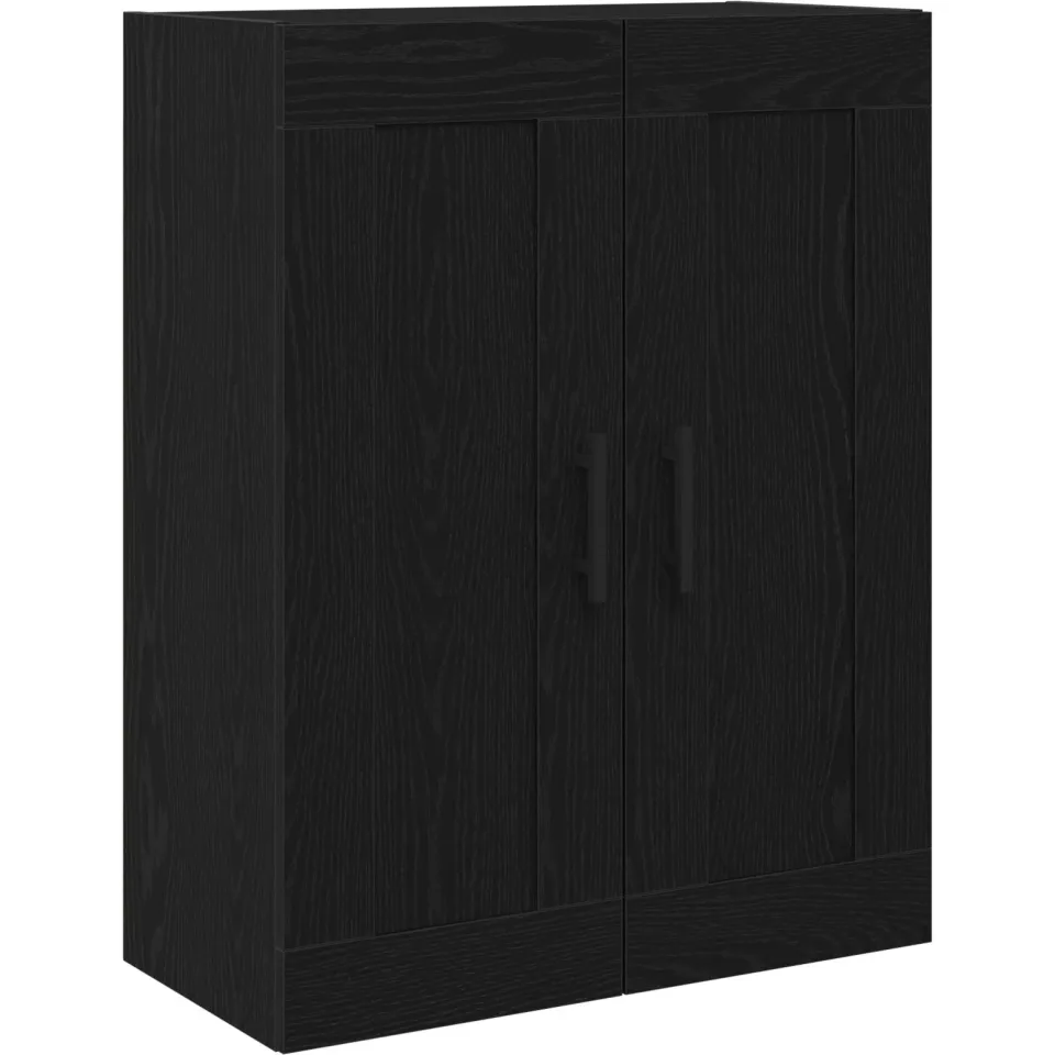 vidaXL Wandkast Zwart Eiken 69,5 x 34 x 90 cm Bewerkt hout, foto 3