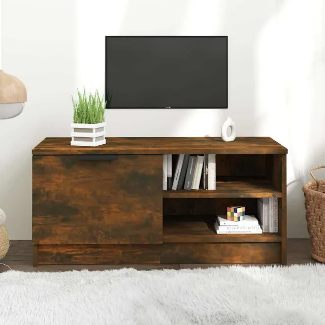 vidaXL Tv-meubel 80x35x36,5 cm bewerkt hout gerookt eikenkleurig Bruin