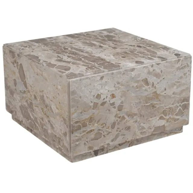 Giga Meubel Salontafel Malax - Vierkant Grijs Marmer - 62x62x35cm