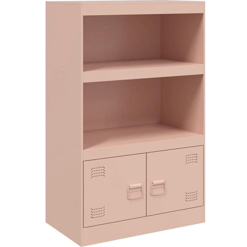 vidaXL Dressoir 67x39x107 cm staal roze