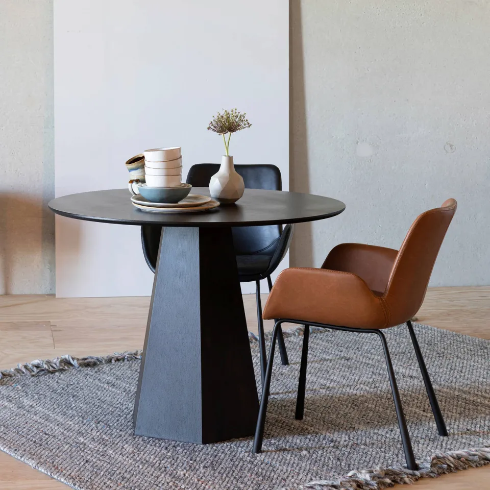 Zuiver Pilar eettafel rond 100 cm zwart, foto 3