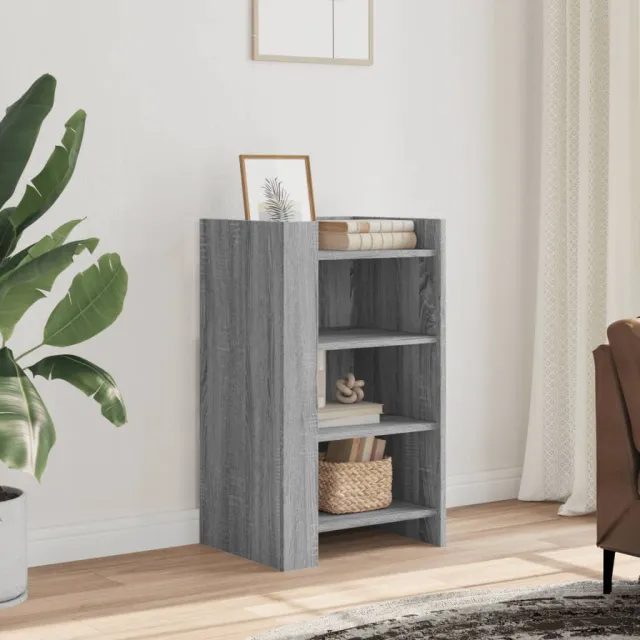 vidaXL Dressoir 45x35x75 cm bewerkt hout grijs sonoma eikenkleurig, foto 2